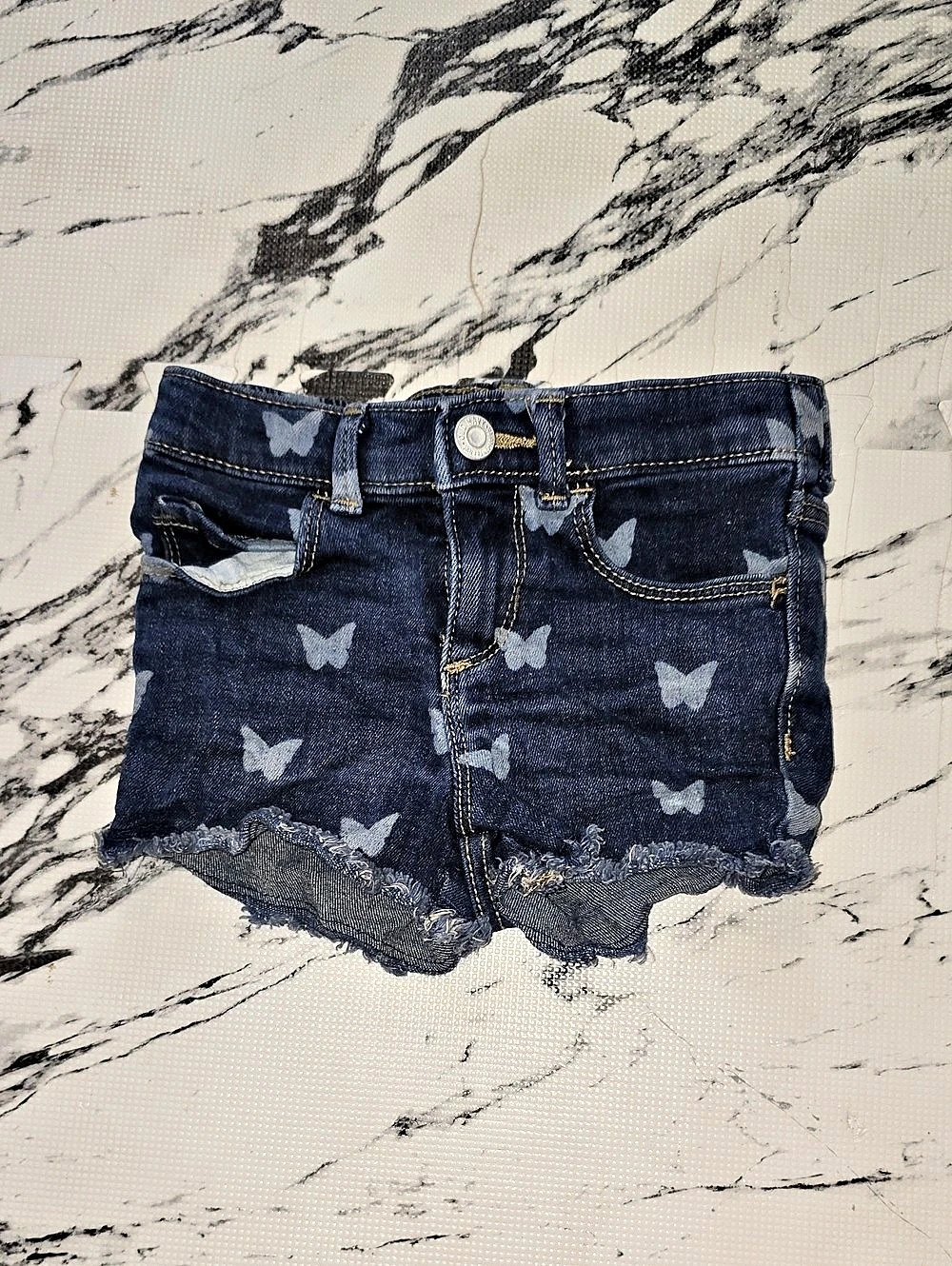 Kids Butterfly Denim Shorts